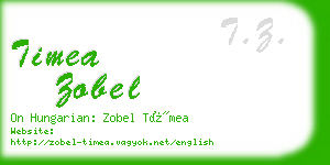 timea zobel business card